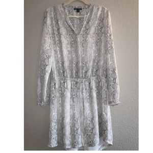 Snake Print long sleeve dress